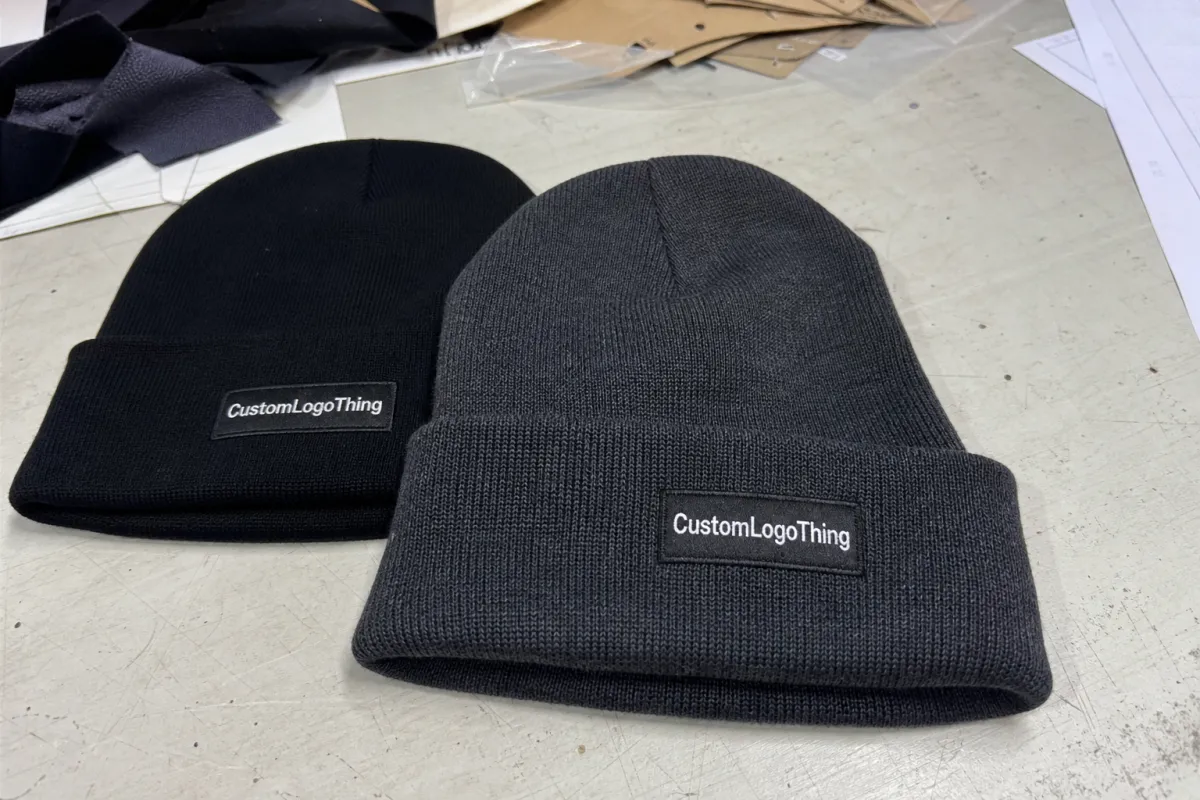 Order Woven Labels for Beanies Retail Branding Buyers Trust