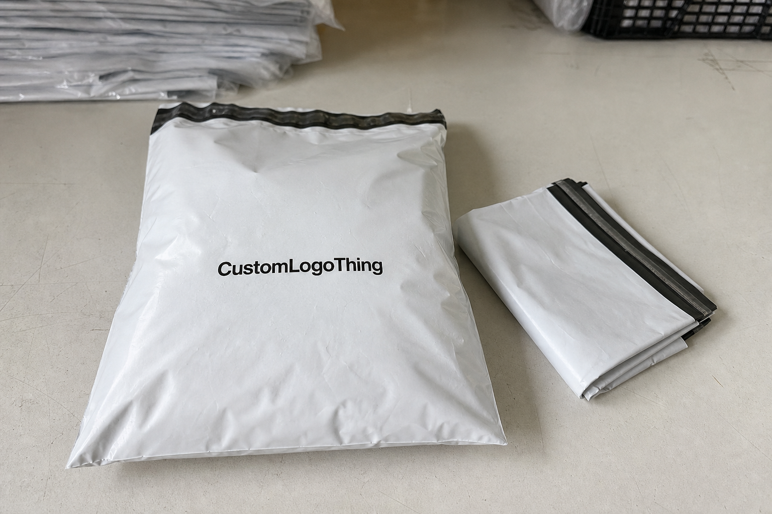 Recycled Poly Mailer Bags Low MOQ Custom Order