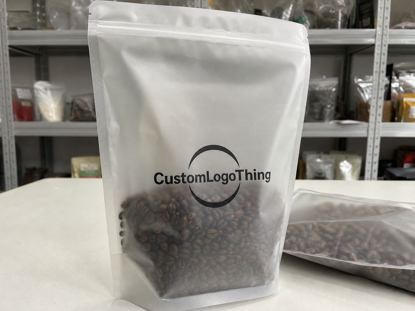 Why frosted zipper bags work so well for coffee shelf appeal - CustomLogoThing packaging example