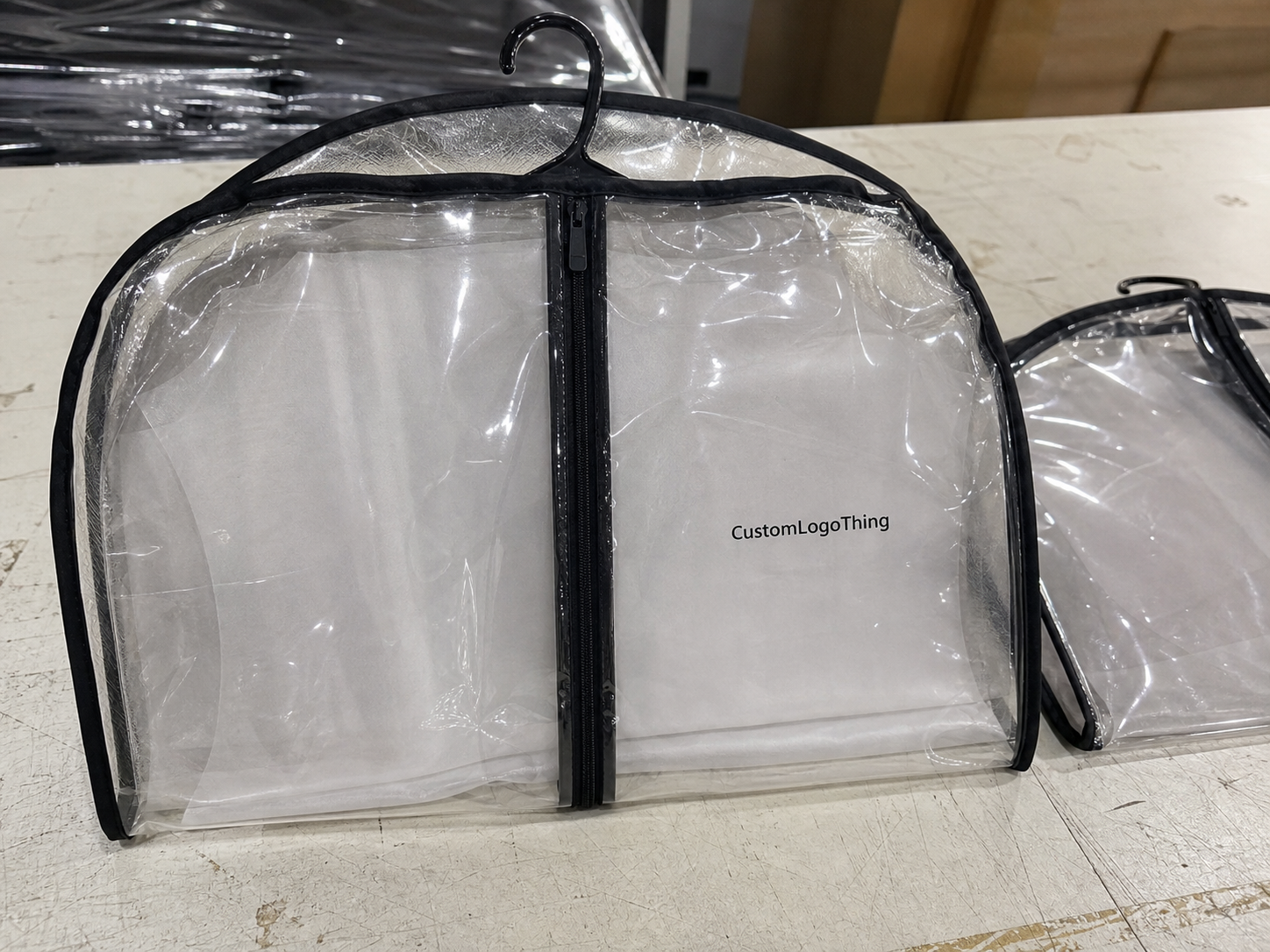 Cosmetics Brands: Buy PVC Zipper Garment Bags at Low MOQ