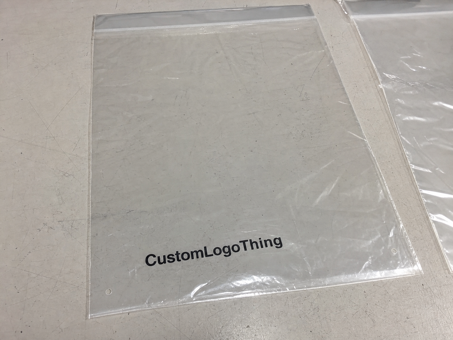 Custom Garment Polybags Packaging Specification Sheet for