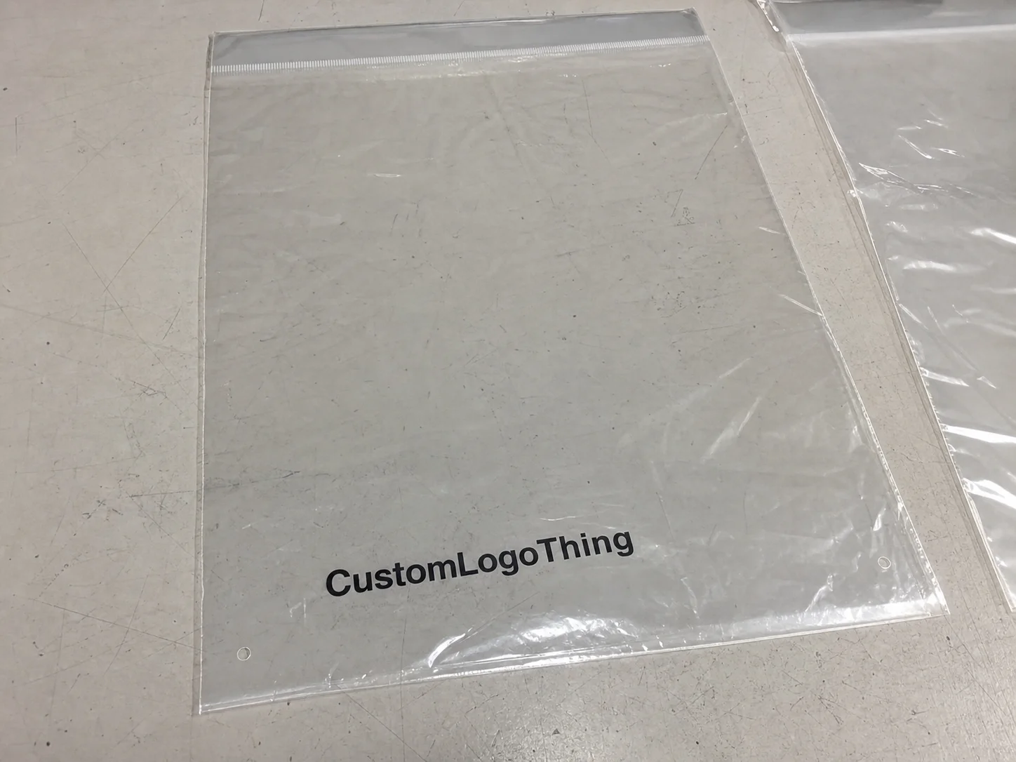 Custom Garment Polybags Packaging Specification Sheet for
