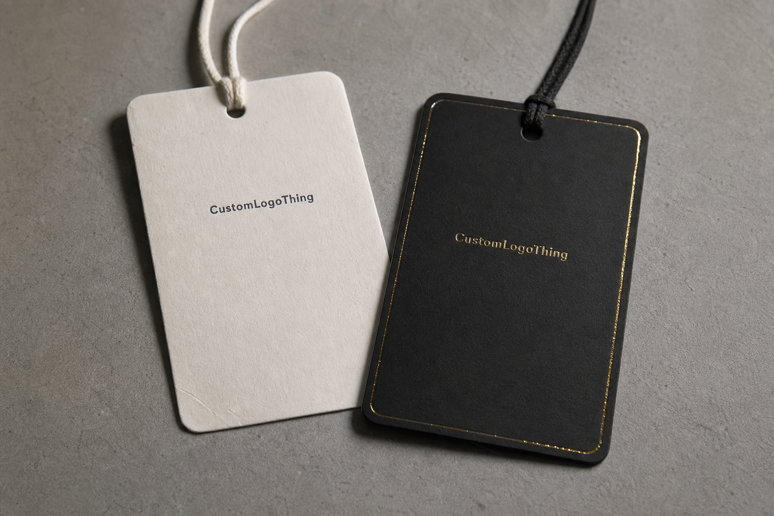 Branded hang tags for cosmetics brands print finish comparison: why the finish changes the sale - CustomLogoThing packaging example