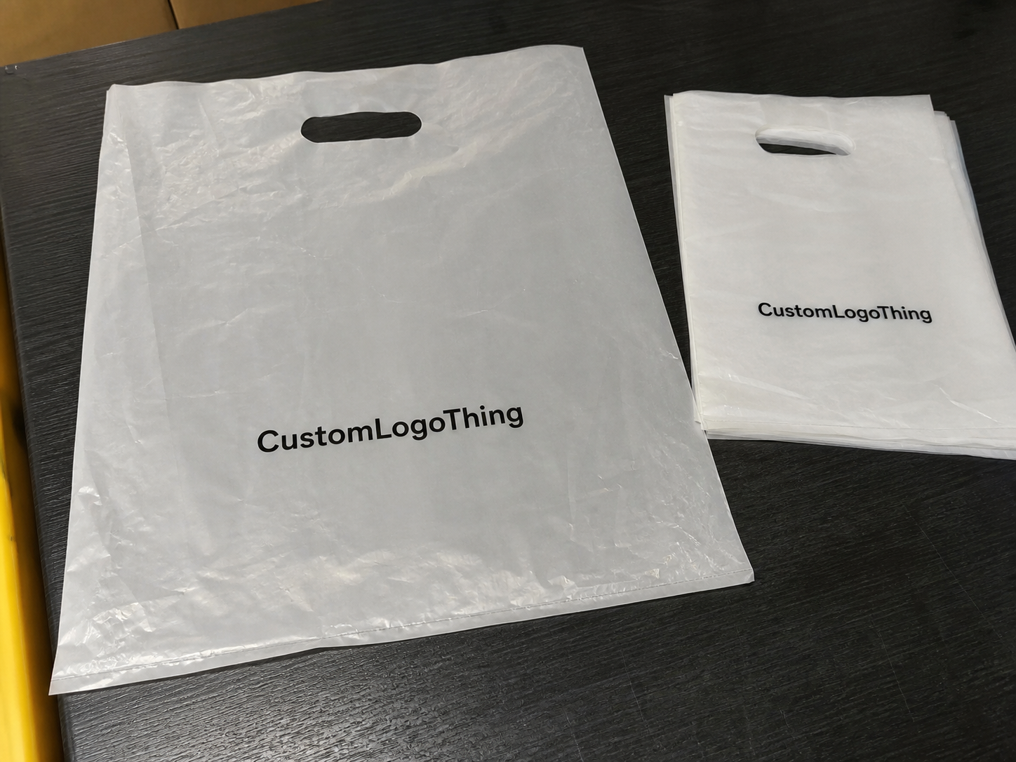 Custom Plastic Shopping Bags with Logo: No Minimum Orders