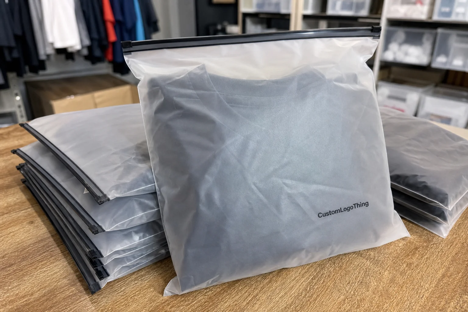 Buy Frosted Zipper Bags Wholesale Custom Logo Packs