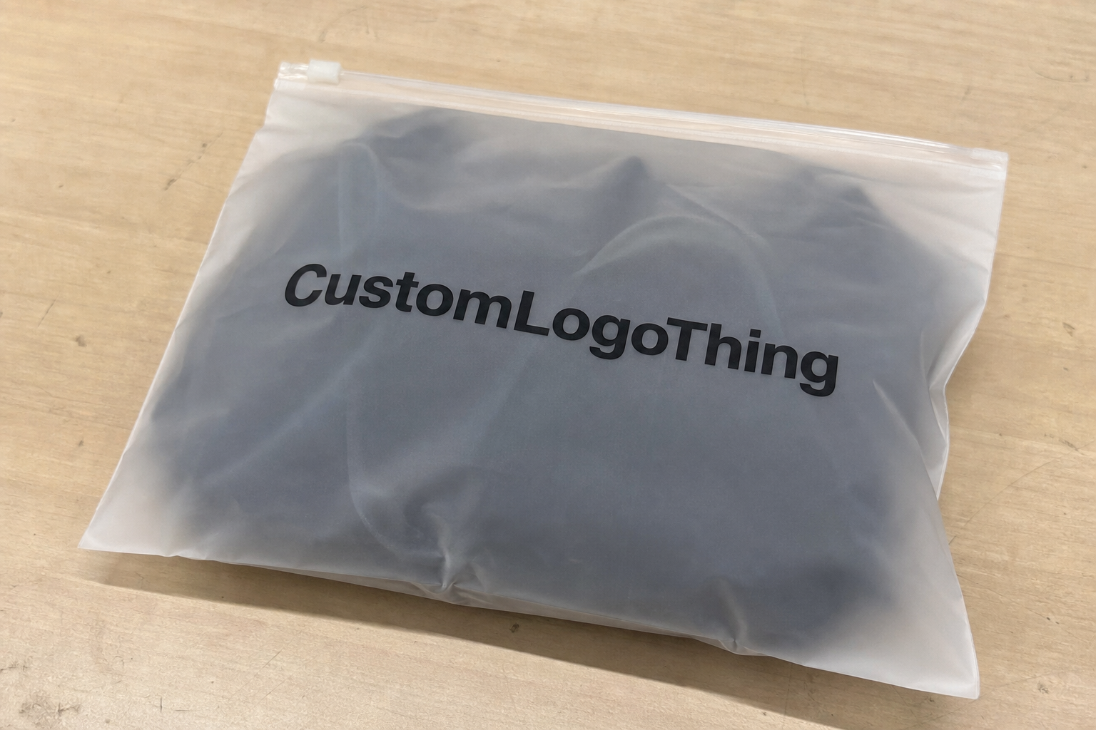 Frosted Zipper Poly Bags for Streetwear Labels