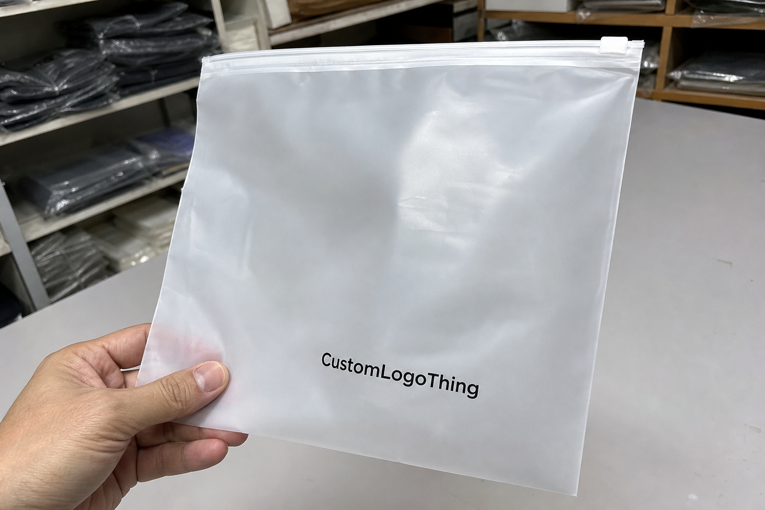 Frosted Zipper Poly Bags for Corporate Buyers MOQ Planning