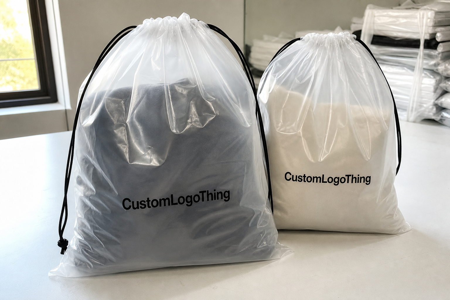 Private Label Buyer Drawstring Plastic Bags Bulk Pricing