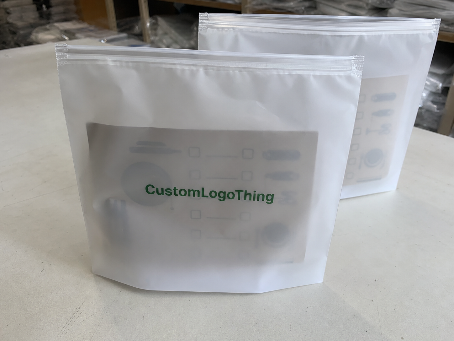 Restaurant Frosted Zipper Bags Packaging Insert Checklist