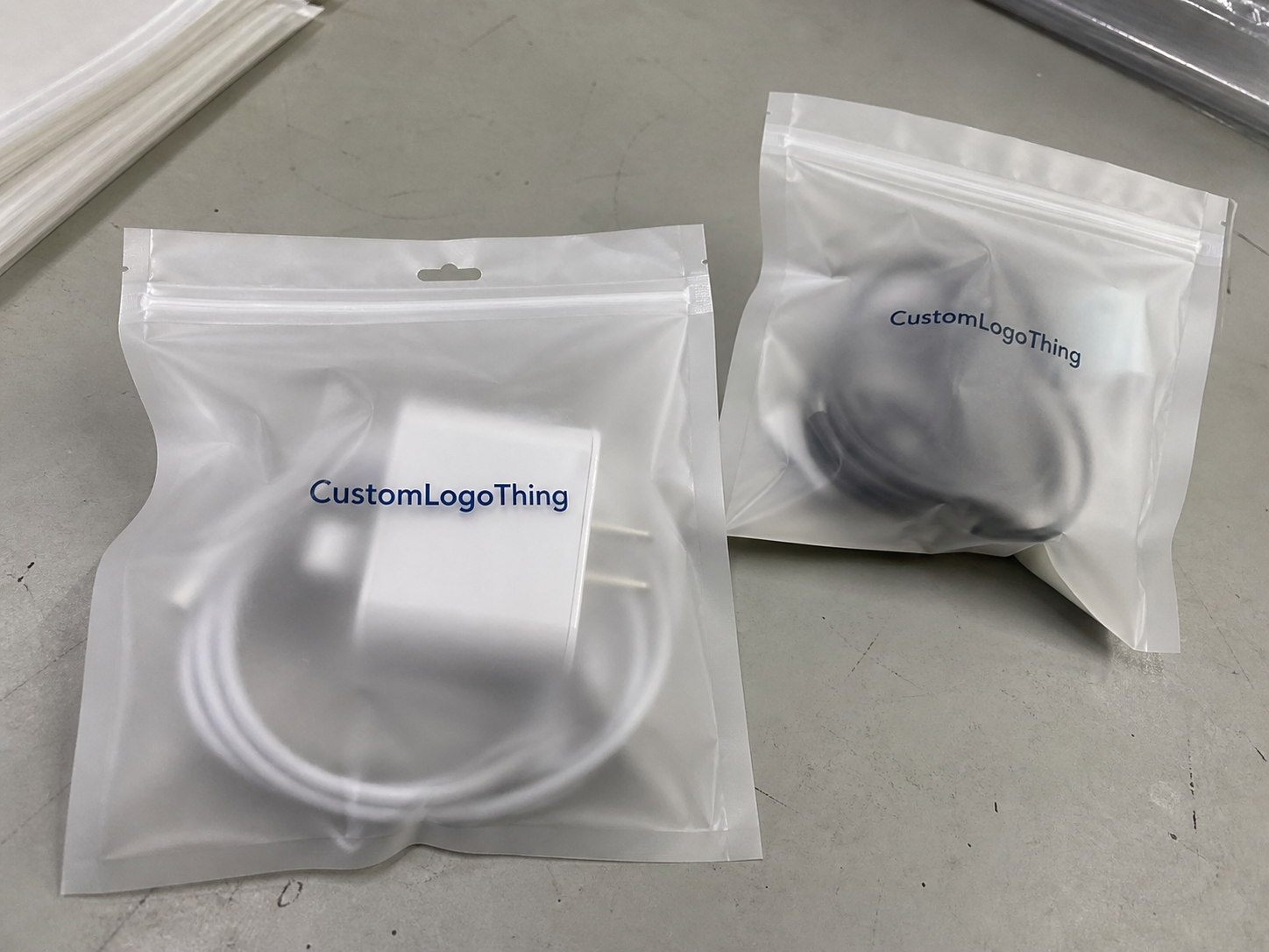 Electronics Frosted Zipper Bags Packaging Insert Checklist