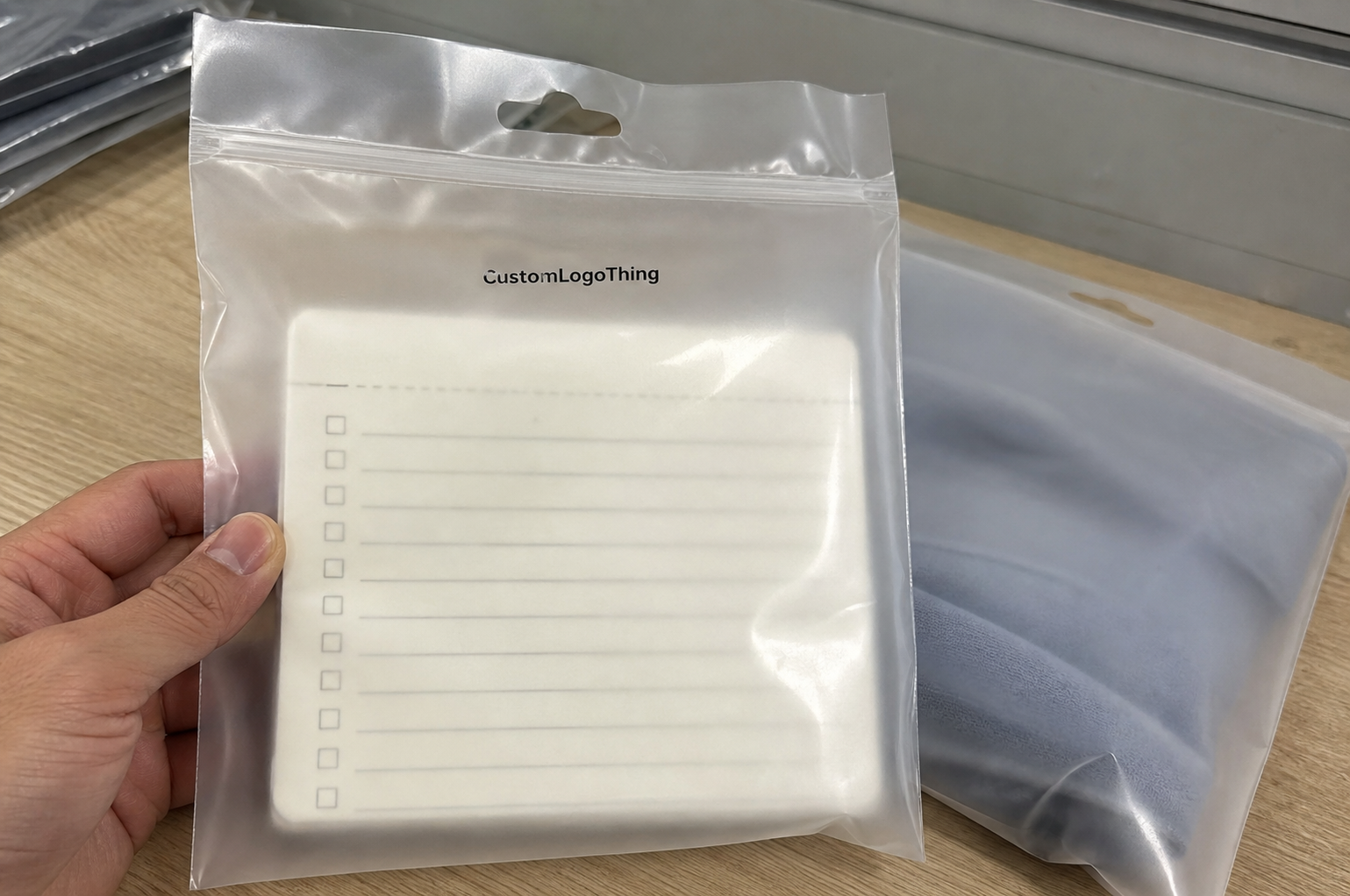 Stationery Frosted Zipper Bags Packaging Insert Checklist