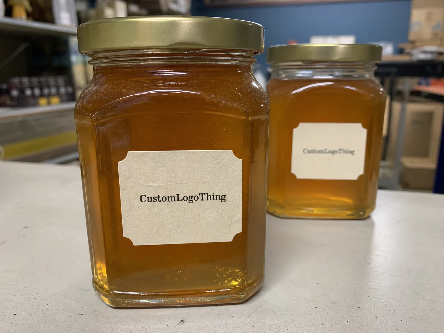 What custom honey jar labels have to survive - CustomLogoThing packaging example