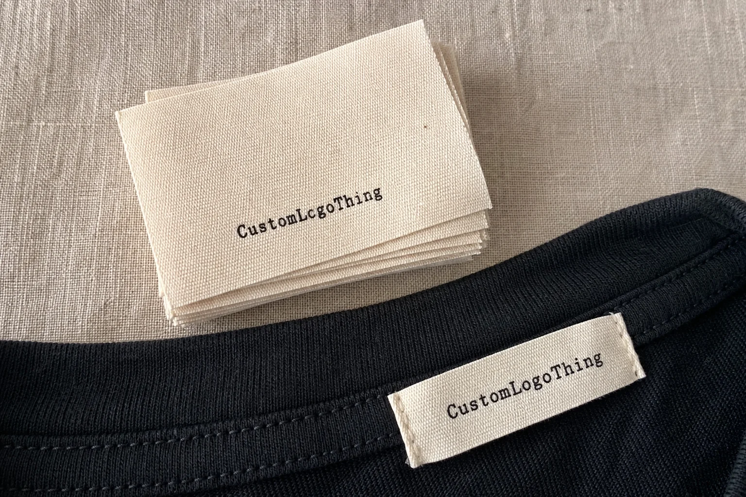 What Custom Rectangle Labels Actually Do on Garments - CustomLogoThing packaging example