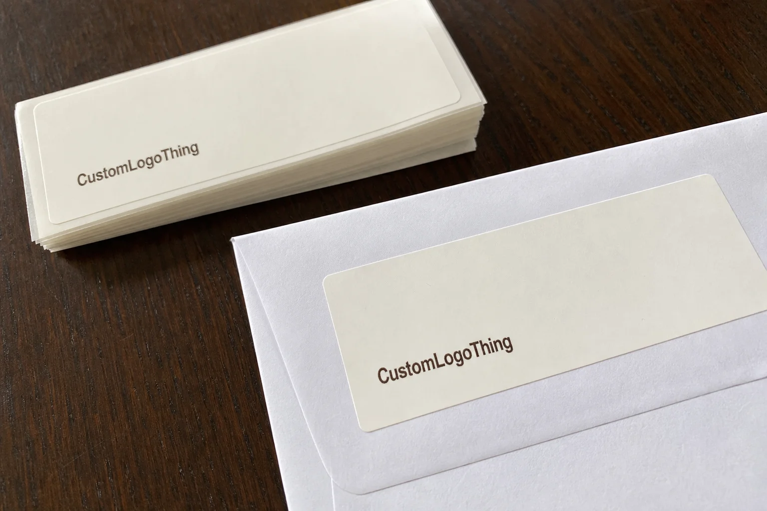 Why personalized envelope labels still beat manual addressing - CustomLogoThing packaging example