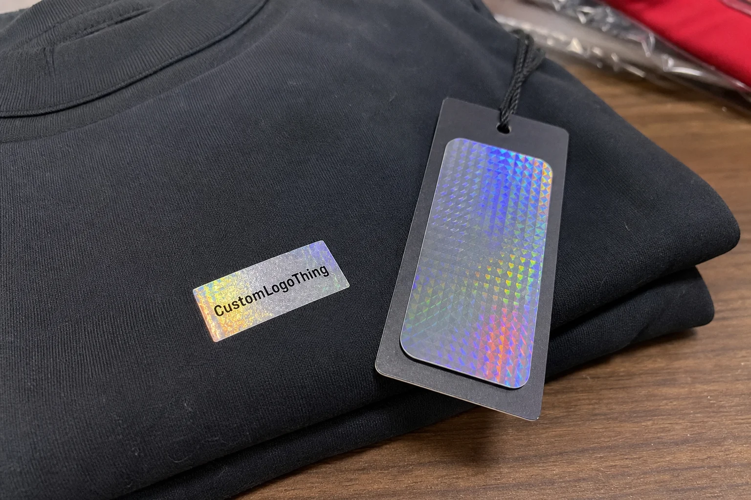 What Custom Holographic Labels Actually Do for Apparel - CustomLogoThing packaging example