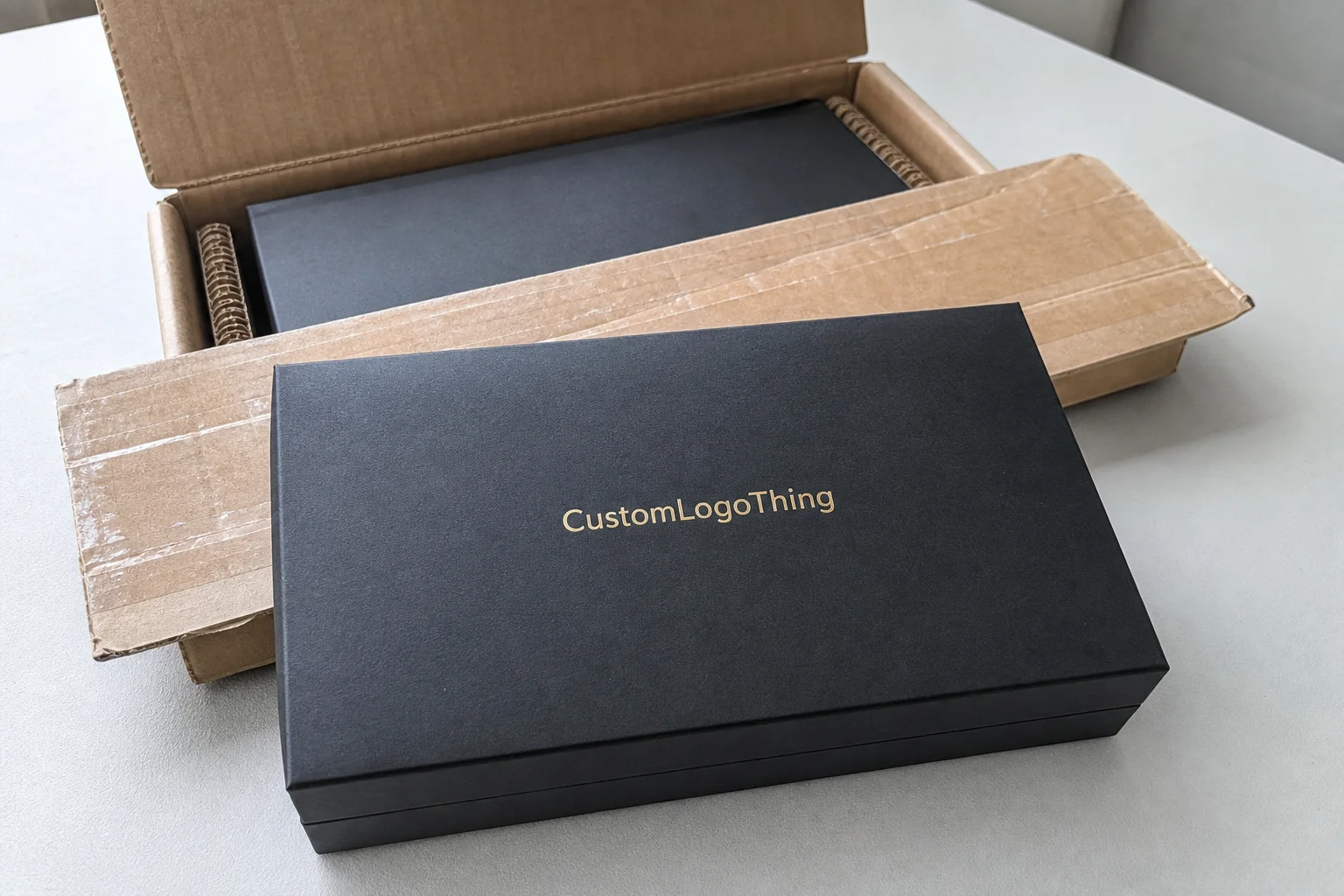 What Custom Tie Boxes Do on Shelf and in Transit - CustomLogoThing packaging example