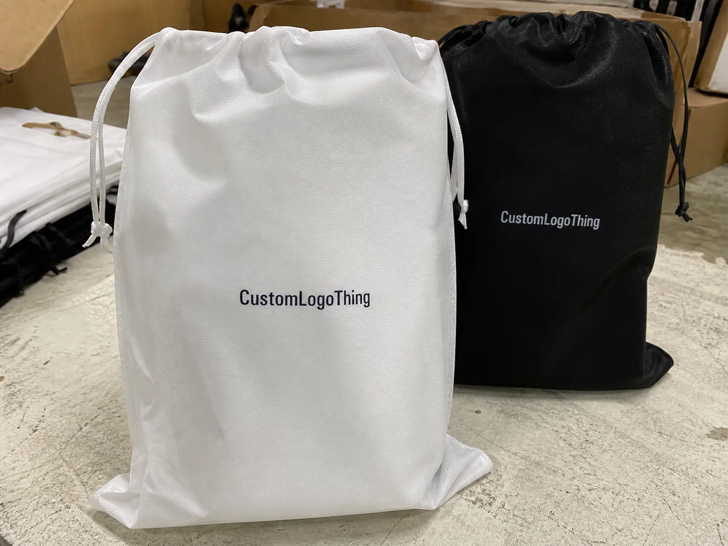 Why custom shoe bags with logo stand out at first touch - CustomLogoThing packaging example