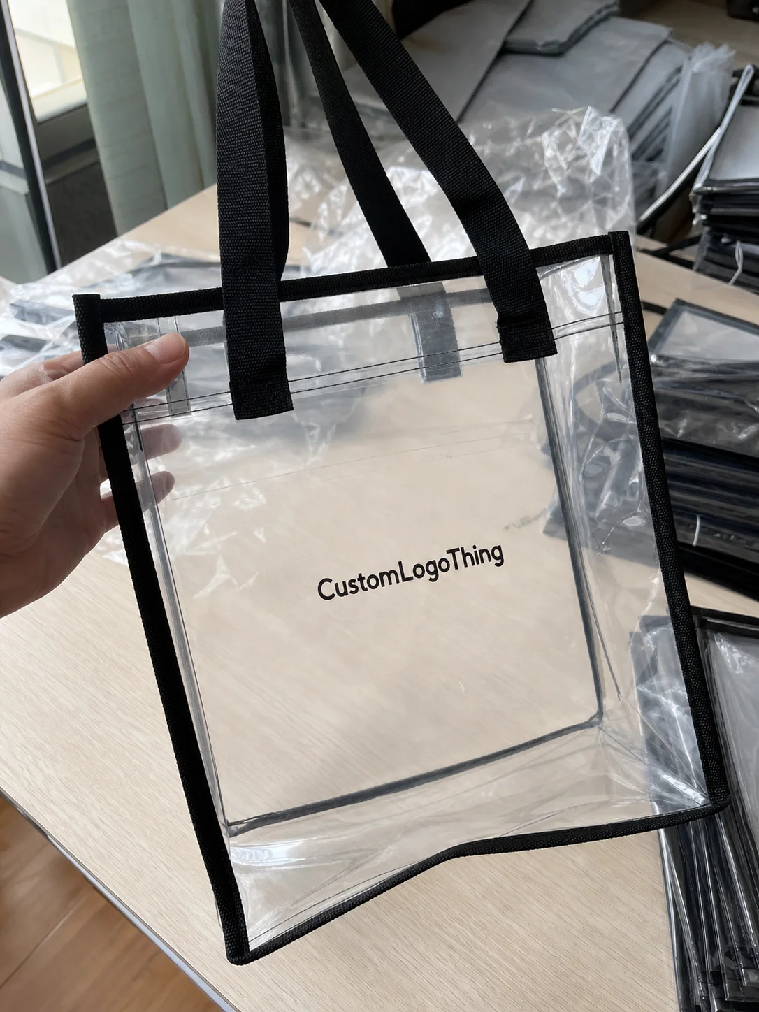 Why personalized clear tote bags are suddenly everywhere - CustomLogoThing packaging example
