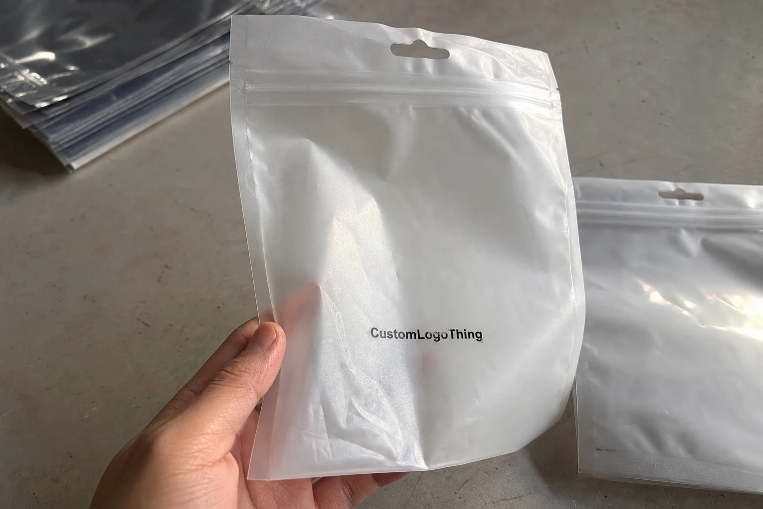 Candle Brand Frosted Plastic Bags Sample Order Options