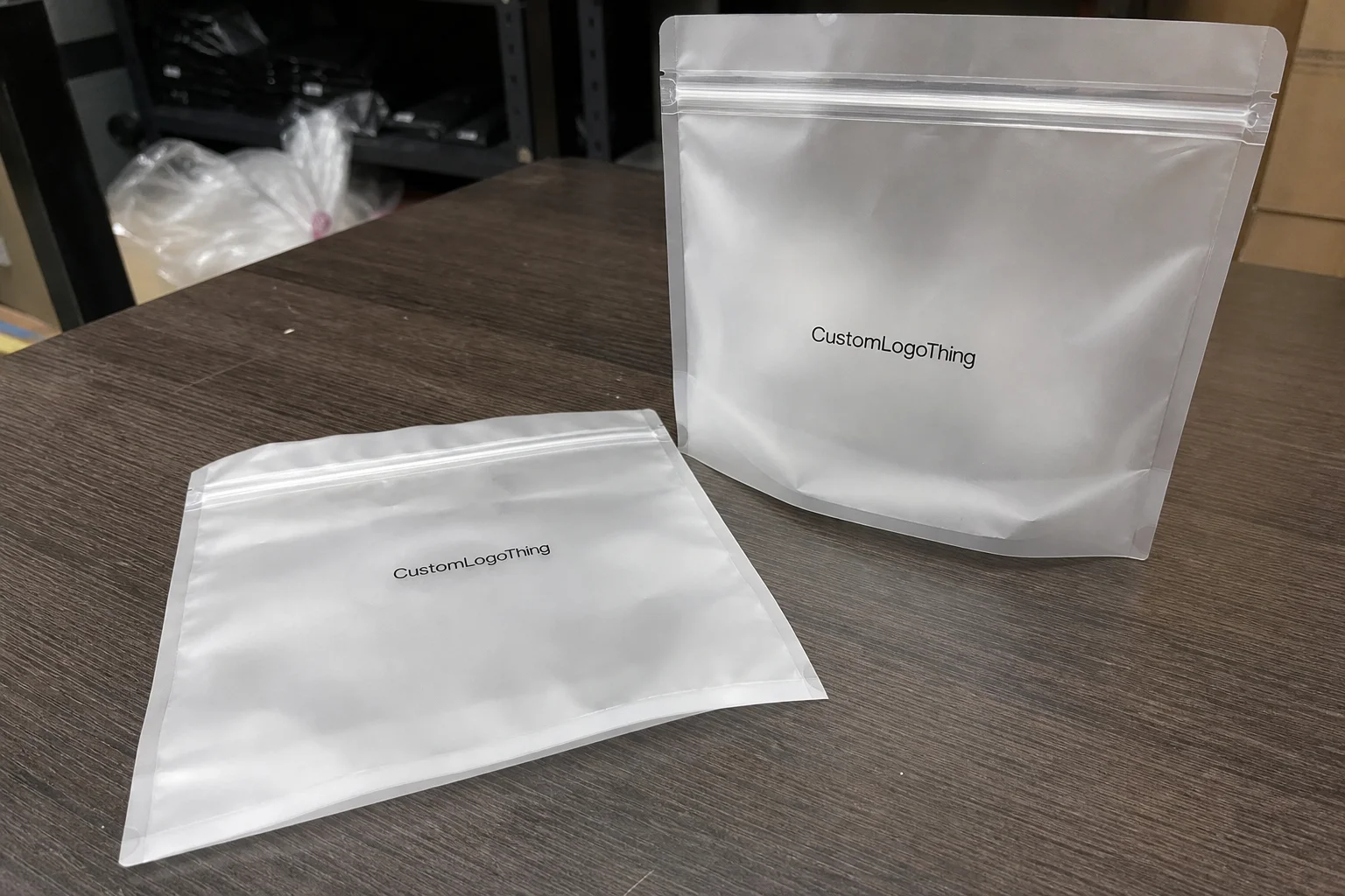 Get a Printed Frosted Zipper Bags Quote for Boutique