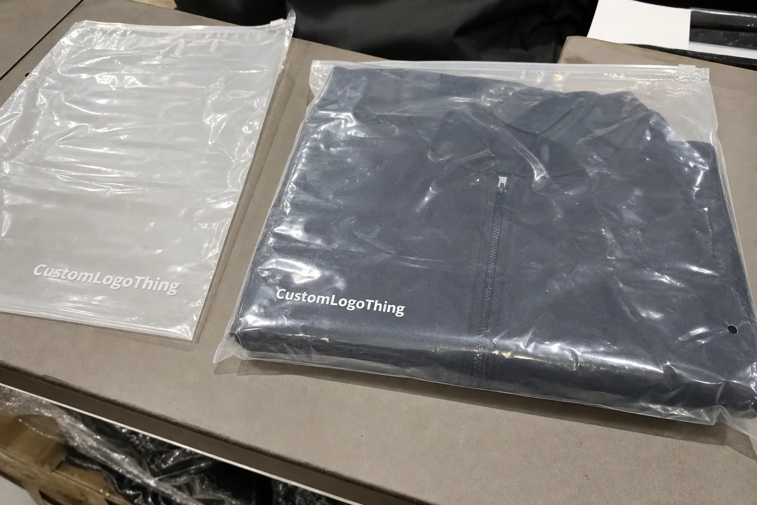 printed custom plastic garment bags quote for jewelry - CustomLogoThing product photo