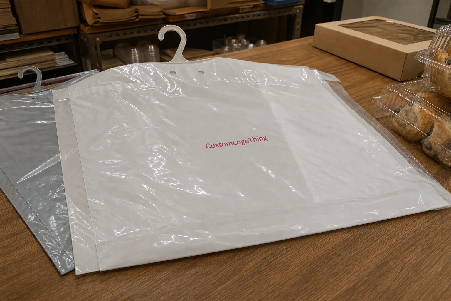 Printed Custom Plastic Garment Bags Quote for Bakery