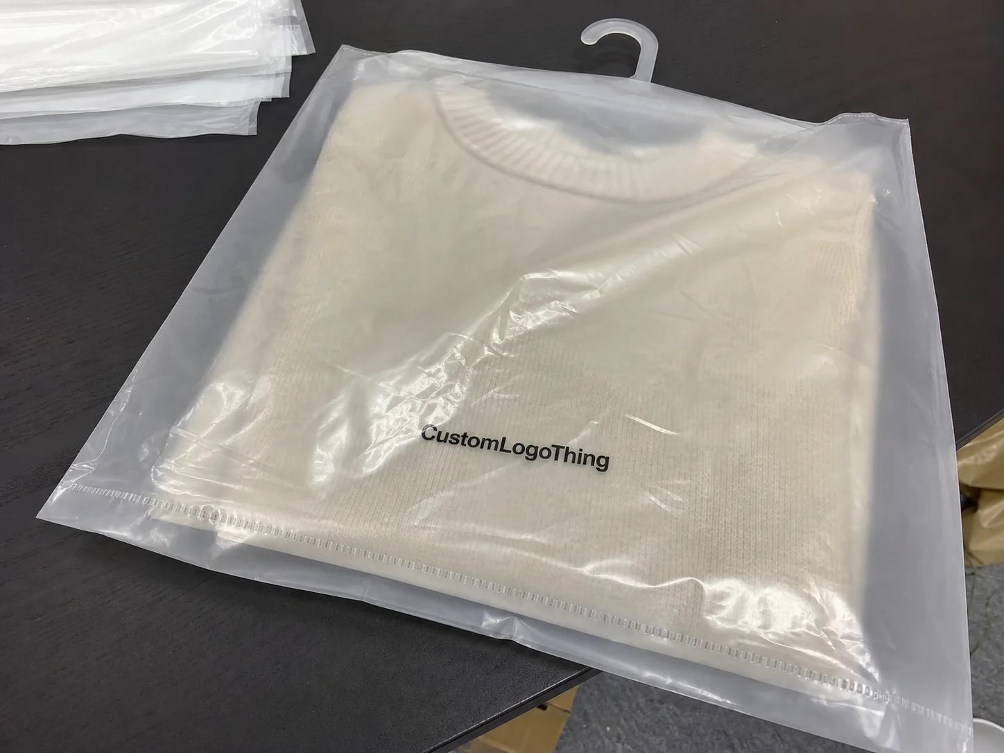 Custom Plastic Garment Bags Unit Cost for Coffee Buyers