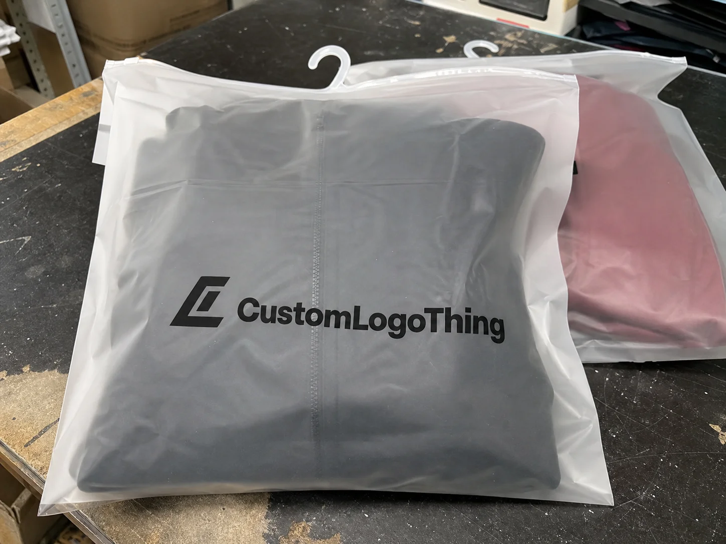 Printed Custom Plastic Garment Bags Quote for Fitness