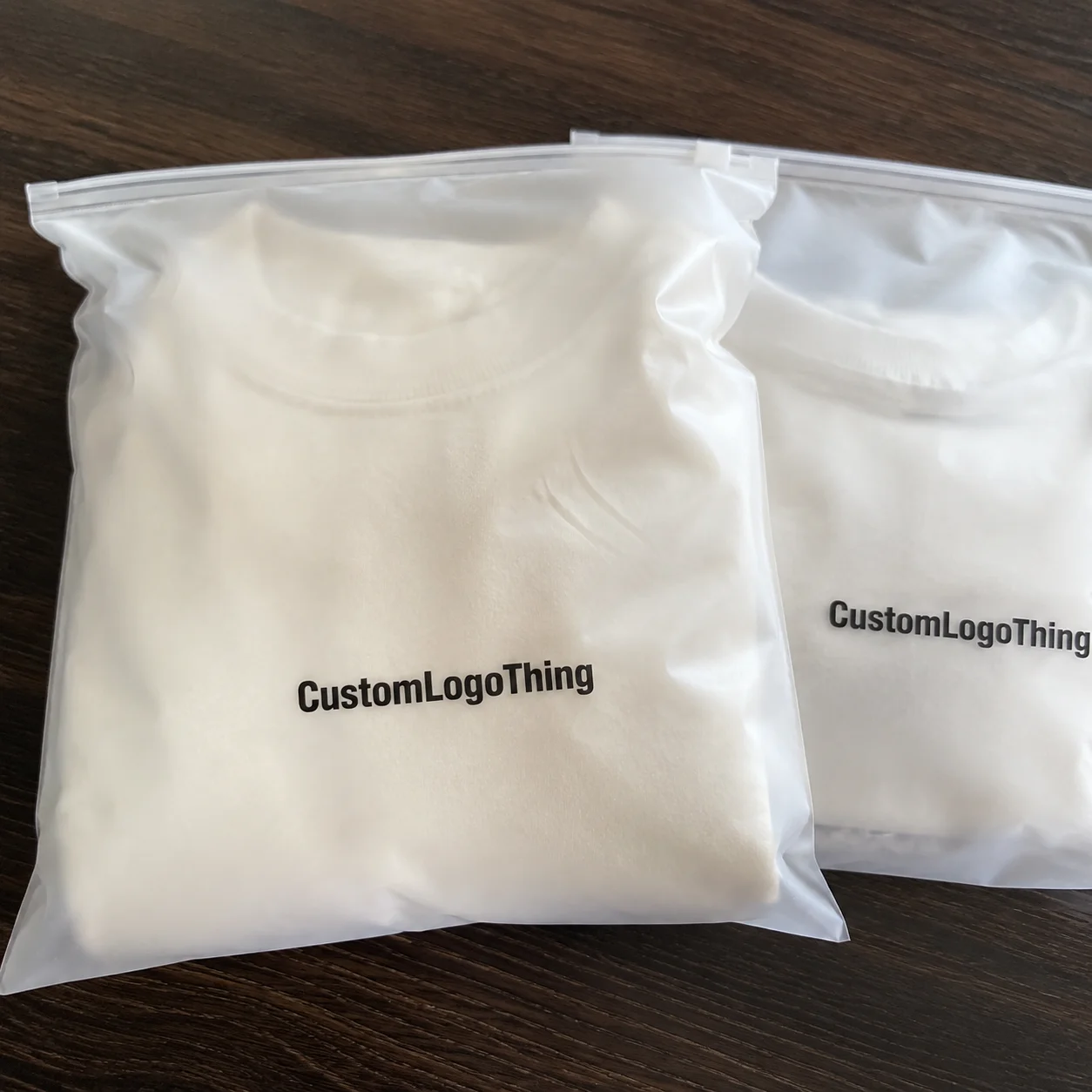 Plan Frosted Zipper Bags Logo Placement for Retail