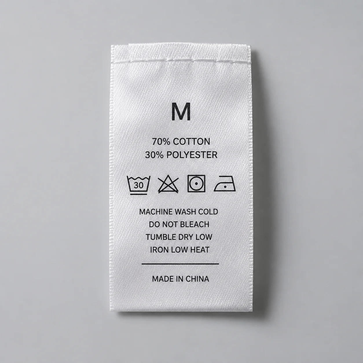 Custom Printed Care Label