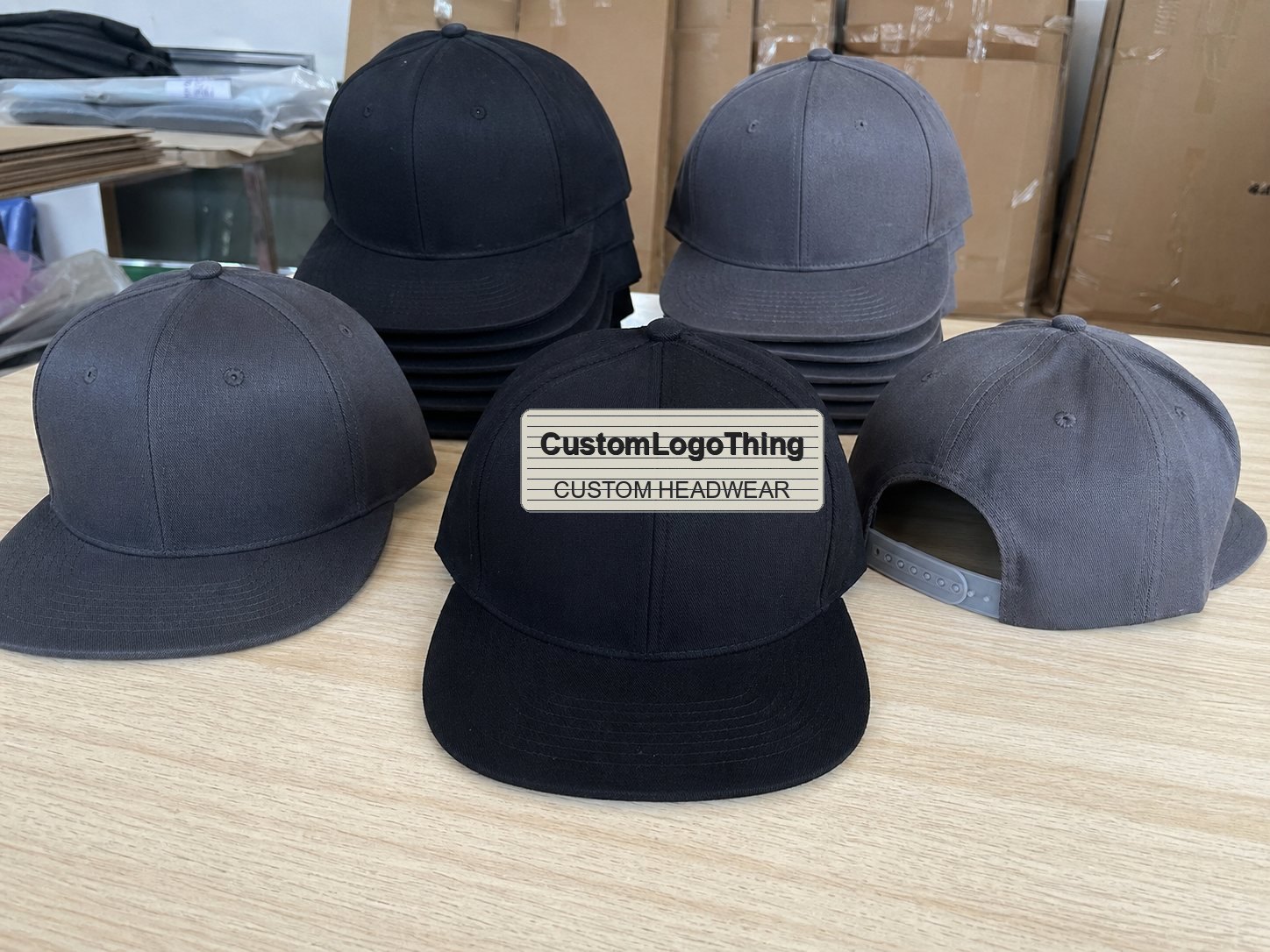 Custom Snapback Caps with Flat Brim