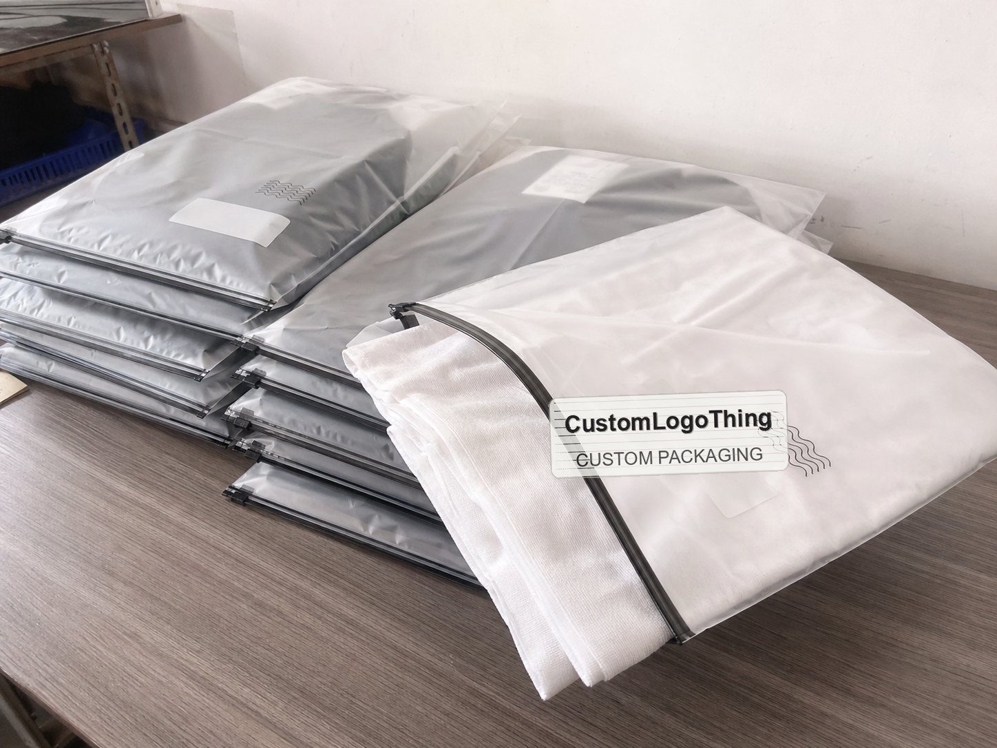 Custom PVC Zipper Clothing Bags