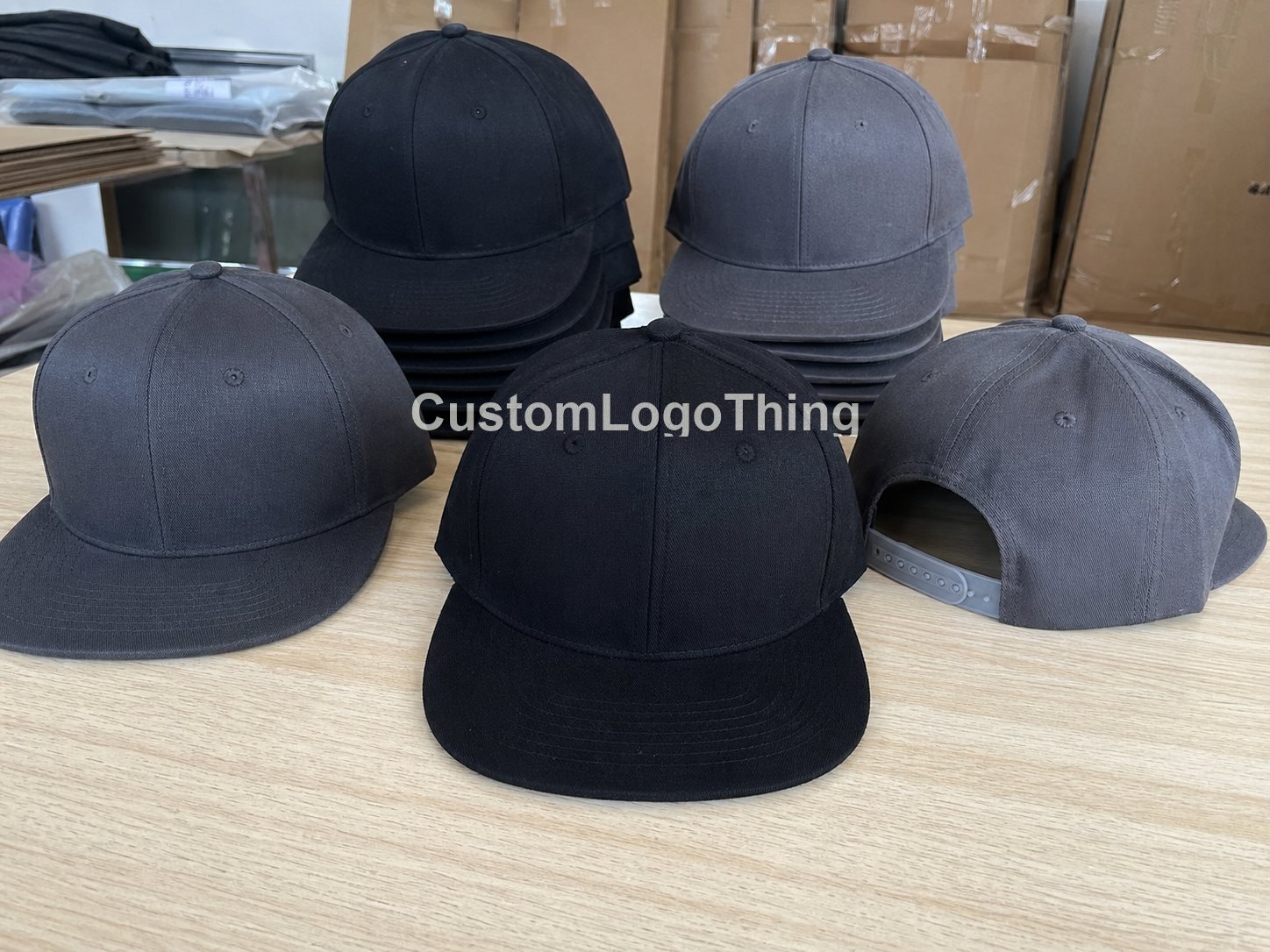 Custom Snapback Caps with Flat Brim
