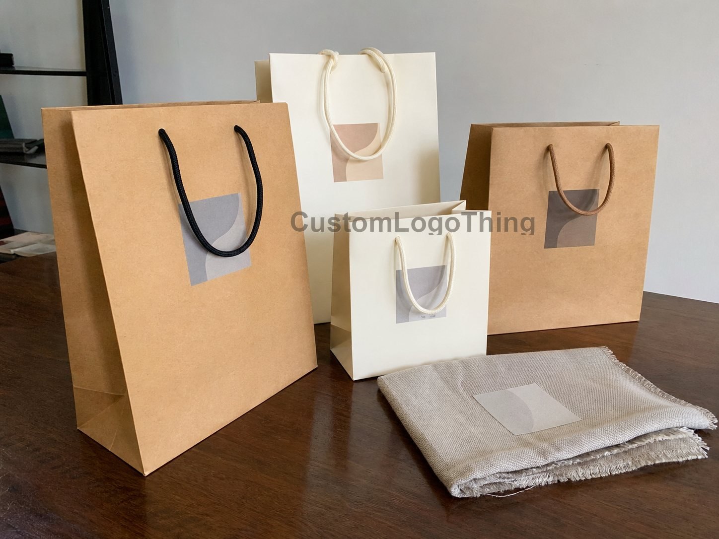 Boutique Apparel Paper Bags with Custom Logo
