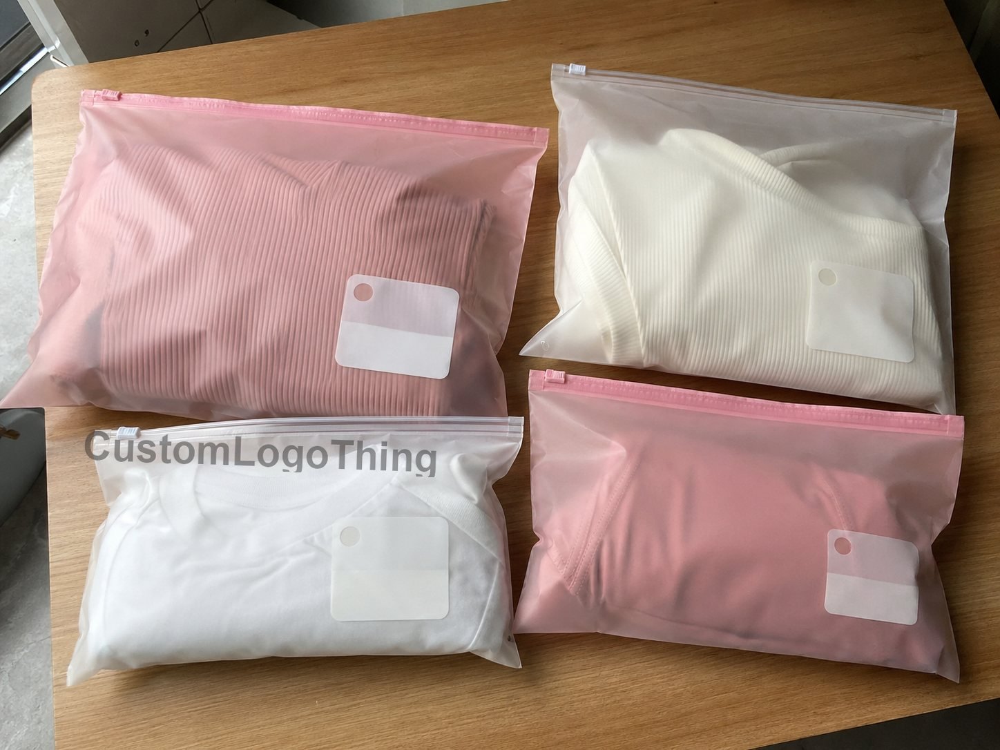 Custom Logo Slider Lock Garment Bags