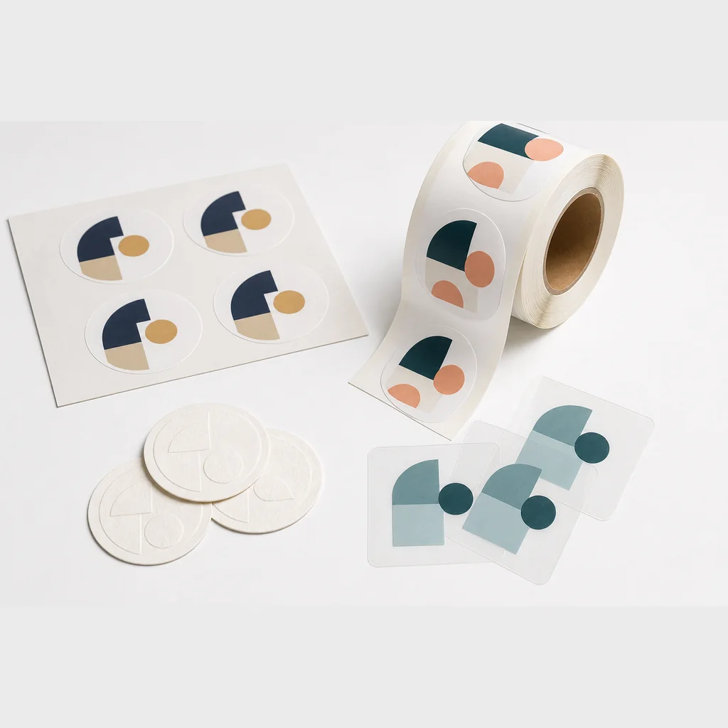 Custom sticker sheets and roll labels